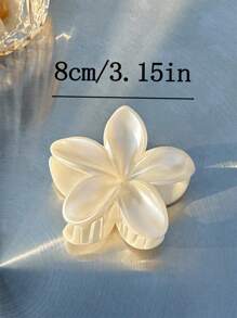 2pcs Acrylic Flower Design Oversized Hair Claws, Elegant Sophisticated Personalized Hair Clip Accessories For Women, Versatile Daily Wear Back To School