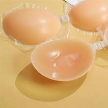 1Pc Invisible Silicone Strapless Push-Up Bra - Reusable, Self-Adhesive Front Closure, Seamless Chest Lift, Hand Washable, Non- Fabric - Women'S Lingerie Accessory, Strapless Bra Lift | Textured Surface | Seamless Design, Bras For Lingeri