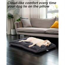 PetDog Bed Washable Cozy Plush Dog Crate Beds Soft Comfy Kennel Pad Anti Slip Pet Sleeping Mat For Large Jumbo Medium Small Dogs Breeds 23.0 L X 17.0 W X 1.5 Th Inches Dark Grey Bed - 23.0Lx17.0Wx1.5Th - View 6