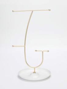 1pc Creative T-Shaped Necklace Display Stand, Earring & Bracelet Organizer, Bedroom Bathroom Office Desk Jewelry Holder, Christmas Gift