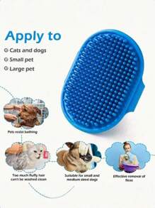 1 pieza Cepillo de baño para mascotas, cepillo de aseo para gatos, guante de baño para perros, guante de masaje, cepillo de limpieza, cepillo de champú para mascotas, peine de baño de goma de silicona con mango redondo ajustable, herramienta de auto-acicalado para gatos, adecuado para rincones de gatos, tabla de rascado para la cara del gato, masajeador de gato ajustable, accesorios para gatos, tabla de rascado para mentón de gato, tabla de rascado de belleza, mini juego para el hogar, herramienta de acicalado para perros y gatos