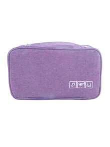 Bolsa organizadora de viaje compacta y ligera - Bolsa con cremallera segura para un empaque versátil y una organización eficiente (la profundidad del color es aleatoria) Bolsa para la escuela, accesorios escolares, artículos escolares