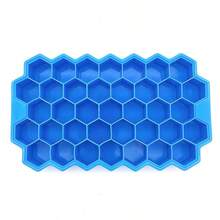 Silicone Honeycomb Ice Tray With Lid Design, Creatively Stackable 37 Compartments Ice Box, Easy To Demold Ice Tray Ice Mold - Multicolor - View 13