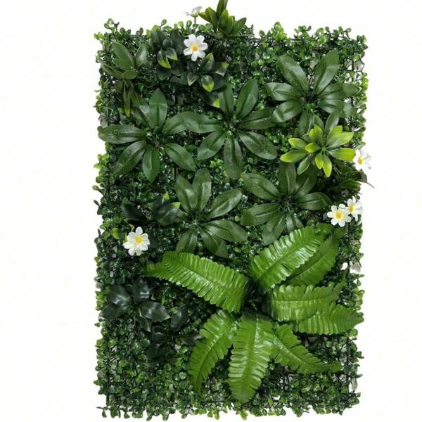 1/2pcs Grass Wall Panels,Artificial Grass Plant Greenery Wall Backdrop,High-Density Faux Boxwood Panels Privacy Fence Hedge For Indoor Outdoor Party Wedding Garden Decor