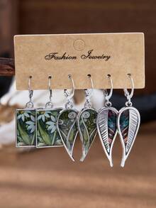 MONLOTTI 6/12/24pcs Retro Cowgirl Western Jewelry Turquoise Earrings For Women,Vintage Boho Jewelry Earrings,Summer Jewelry For Women ,Jewelry Sets For Women,Earring Set - Multicolor - View 3