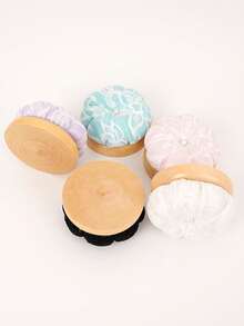 Handmade Lace Pumpkin Pin Cushion With Solid Wood Base – Vintage Sewing Accessory - Multicolor - View 8