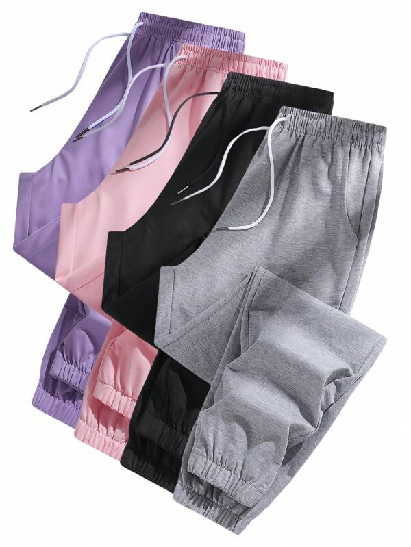 Women's Joggers Pants Pockets Drawstring Running Sweatpants For Women Lounge Workout Jogging