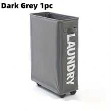 سلة غسيل قابلة للطي خلفة أسطوانية نايلون مقاوم للماء بعجلات، حرك سلة التنظيم متعددة الأغراض لزاوية المنزل، مجموعة سلة غسيل قابلة للطي وللمنظم للغرفة المعيشة/ غرفة النوم/ الحمام/ صالة اليوغا