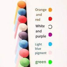 Large Chalk Set Park Tree Reflection Painting Graffiti Street Art Chalk, 7 Vibrant Colors For Colorful Painting Fun On Asphalt, Roads And Sidewalks[Random Packaging], Back To School - Multicolor - View 8