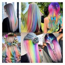In The Dark Colored Hair Extensions For Kids 18inch 10pcsMulticolor Clip-In Heat Resistant For Girls 18 Inch 5colors-B - Multicolor - View 5