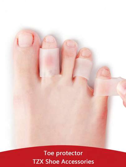 زوج من أكمام الأصابع المريحة من السيليكون، واقي أصابع القدم الناعم والخفيف للاستخدام اليومي العادي