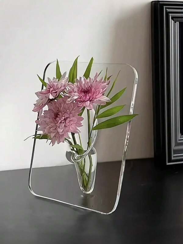 1 pieza de jarrón de plantador de flores de mesa de acrílico, decoración del hogar, jarrón para plantas hidropónicas