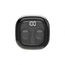 New Mini Bluetooth Sleep Earbuds With Digital Display & Noise - Canceling "Bean" Design, In - Ear For Side - Sleeping, Comfortable & Unnoticeable Wear, True Wireless- - Black - View 1