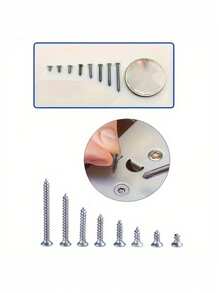 800pcs M2 Stainless Steel Flat Head Self-Tapping Screws Set, Locking Wood Screws Combination, Self-Tapping Woodworking Fasteners Screws, Suitable For Fixing Wood And Metal, 4/5/6/8/10/12/16/20mm