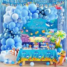 Kit de guirnalda de arco de globo con tema de videojuego, globos negros y verdes para fiesta temática de juegos, cumpleaños o graduación, decoraciones - Azul claro - Ver 3