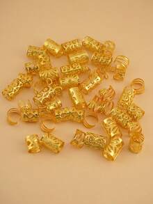 40 件发饰，适合辫子，金色发箍，多种款式，可调节发珠，适合辫子辫子配饰，适合女士和女孩 - 彩色 - 查看 3