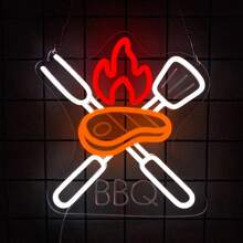 Ramen Neon Schild, lebendiges Ramen Nudel Design, BBQ LED Beleuchtung und Geschäfts Hot Dog Beleuchtungsschilder sind für Heimdekoration, Fast Food Laden, Geschäft, Küche, Schlafzimmer, Bar, Restaurant, Nudelshop Wanddekoration geeignet. USB-betrieben, wiederverwendbar und einfach zu installieren.