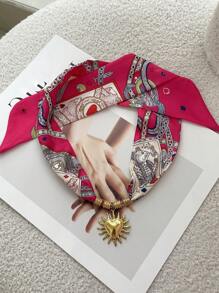 1 pieza Collar de concha, sol y corazón con cinta elegante y de lujo, estilo bohemio y creativo, para dama, hermana, pareja, graduación, regalo, adecuado para uso diario, citas, fiestas, vacaciones, verano y playa