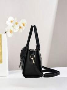 Bowknot Decor Elegant & Charming Handbag, New Solid Color Casual Versatile Shoulder Bag For Women, Suitable For Daily Commuting, Work, And Students With Fashionable Minimalist Design, Crossbody Bag For Any Occasion