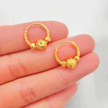 Earrings Gold Plated Small Round Earings Fashion Jewelry For Woman Gifts Hoops Pircing Gold Earrings Piercings Accesories