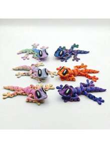 Adorno de Gecko impreso en 3D con articulaciones flexibles, apropiado para amantes y coleccionistas de geckos, ideal para decoración del hogar y oficina, perfecto como regalo de Halloween, Navidad y Acción de Gracias
