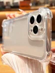 奢华减震水晶透明手机壳，军用级防摔保护，兼容 16/16 Pro/16E/16 Plus/16 Pro Max/15/15 Pro Max/15 Plus/14/13/12/11/11 Pro Max/XR/XS Max 和 S25/S25 Plus/S25 Ultra/S24/S23/S22/S21/S22 Ultra/S24 Plus/17/17 Pro/17 Pro Max/Air - 無色 - 查看 5