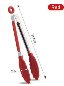 1pc Small Kitchen Tongs, 7-Inch Mini Food Tongs, Heat Resistant Nylon Tips Tongs For Cooking, Serving, BBQ, Grilling, Salad And More, Kitchen Stuff, Baking Tools - Multicolor - View 12