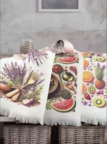 Made In Turkey - 4 Piece Digital Printed Fade-Resistant Towel – 40x70 Cm, Soft & Vibrant Cotton Hand And Face Towel