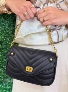 Asaloog WOMEN'S CROSSBODY BAG WITH COIN PURSE AND CHAIN HAND STRAP DC-819