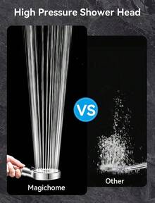 Shower Head With Filter, High-Pressure Dechlorination And Anti-Limescale, Three-Stage Shower Head, Rain Mode, Suitable For Bathroom And Bathtub, Hand Shower - Bạc - Xem 2