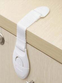 Set de 10 cerraduras de seguridad para gabinetes blancos a prueba de niños, protector de seguridad para cajones y puertas de gabinetes, cerraduras de plástico para puertas