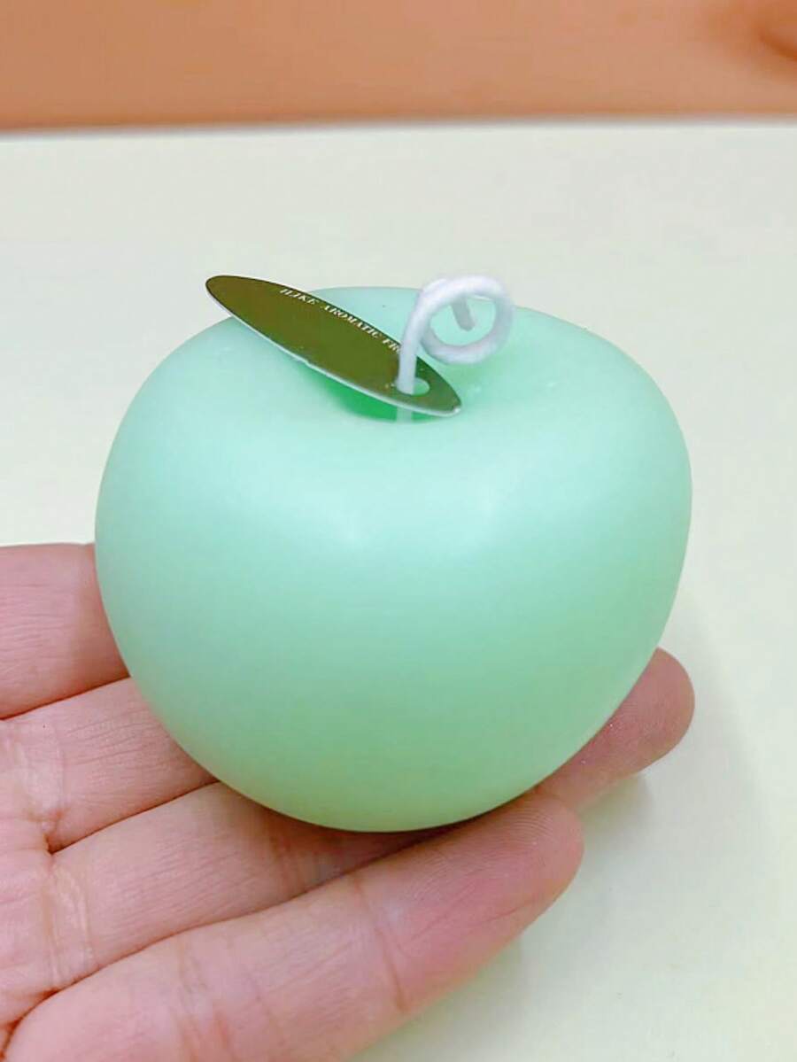 1 pieza Molde de silicona con forma de manzana para hacer velas/yeso, decoración del hogar - Blanco - Ver 1