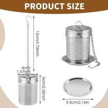 Tea Strainers For Loose Tea, Extra Fine Mesh Tea Infuser, 304 Stainless Steel & Updated Slim Threaded Lid, Tea Strainers Teas Infuser Strainer Filters For Teas, Tea Infuser Strainer - Stainless Steel Strainers For Loose Leaf Tea, Steeper, Fine Mesh Ball Holder With Chain Hook And Lid, Reusable Filter Bags Diffusers, Loose Leaf Tea Steeper For Black Tea