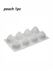 6-Cavity Reusable Raspberry Shaped Silicone Pudding Mousse Mold, 3D Fruit Dessert Chocolate Mold, DIY Cake Decorating Tool, Baking Pan, DIY Modeling Tool, Can Make Satisfying Fruit Models, Suitable For DIY Enthusiasts, Halloween Pumpkin, Apple, Peach, Flower Mousse Mold - Multicolor - View 17