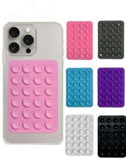 Silicone Suction Cups For Phone Case Self-Adhesive Mount - Hands Free Mobile Accessory Holder For Videos And Selfies - Compatible With All Mobile Phones
