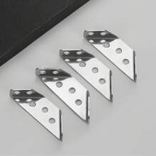 2pcs Stainless Steel Corner Braces With Screws, Multi-Purpose 90 Right Angle Support, Stainless Steel Angle Bracket, Shelf Brackets, Support Brackets For Drawers,Tables And Chairs,Cabinets,Wood Furniture