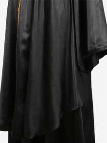 Renaissance Dress Women  Medieval Faire Costumes Halloween Cosplay Over Dress Retro Gown Long Dress - 黑色 - 查看 5