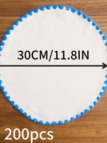 1/4/6/12 piezas Manteles individuales redondos con bordado de conchas marinas azules, decoración para el hogar y la cocina, manteles de mesa de comedor antideslizantes para tazas, vasos y platos para decoración de fiestas, cumpleaños y banquetes