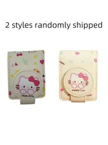 Sanrio 1pc Sanrio For Hello Cute Kitty Lipstick Storage Bag With Mirror - Kawaii Travel Organizer & Friendship Gift For College Women (Graduation Season), Foldable Design With Whimsical Print