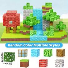 24/68/106 piezas Juego de construcción magnético, Rompecabezas 3D DIY, Decoración del hogar creativa, Regalo de Navidad perfecto, Kit de construcción de plástico multicolor