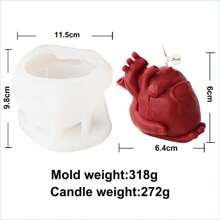 3 Style Pumpkin Ghost Candle Mold Heart-Shaped Scented Candle Gypsum Silicone Mold Making Resin Epoxy Tool For Halloween Part