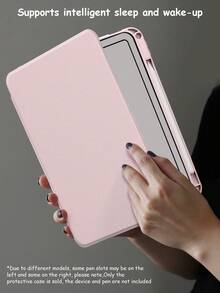 亚克力旋转保护壳 兼容 iPad 第 10 代、iPad (A16) 11 英寸第 11 代 2025、防弯曲平板电脑保护壳 兼容 iPad Air4/5 10.9 英寸、iPad Pro 11 英寸、iPad 7/8/9 代 10.2 英寸 360 度旋转亚克力透明外壳，可水平和垂直旋转并兼容，内置笔槽，防弯曲防摔 - 粉色 - 查看 6