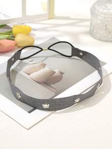 Women Bandana 1pc Street-Chic Style Hollow-Out Metal Hair Band Fashion Hair Accessories Soft Headband Fall Winter For Vacation Outfits Woman - Multicolor - View 15