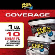 Flex Paste, Waterproof Paintable Putty, Spackle Sealant, Fill Gaps Cracks Holes - Block Out Water And Air - UV Resistant - Walls, Drywall, EPDM, Concrete, Roof, RV Repairs, White, Half-Quart - Half-Quart - 查看 8