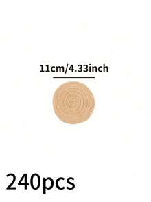 1/4/6/12 件平纹编织圆形餐垫，北欧现代风格，适用于家庭厨房、餐桌、碗、锅、杯子，防滑，适合节日派对、生日、婚宴（多种尺寸选择） - 卡其色 - 查看 21