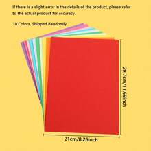 Vibrant Assorted Color Paper Sheets 100pcs For Decorating Drawing Origami Construction Printing Scrapbooking Card Making DIY Arts & Crafts Ideal For School Kindergarten Home Projects Girls Boys, School Supplies,Back To School