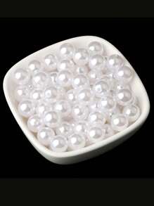 1pack 3-14mm Of White Faux Pearl Round Beads DIY Decoration