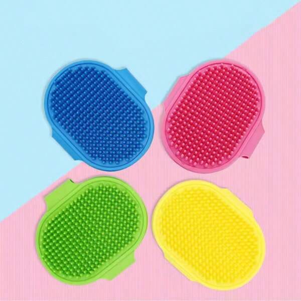 Weiche Gummi Hunde Katzen Bürste Haustier Bad Silikon Kamm Massage Kamm Haar Entferner Haustier Zubehör Hunde Pflege Wasch Reinigungs Ausrüstung