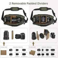 Camera Sling Bag, Waterproof Camera With Tripod Holder, DSLR/SLR/Mirrorless Cameras Shoulder Bag, Crossbody Camera Bags Photography (Black) - 綠色 - 查看 2