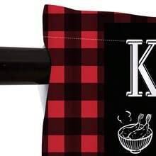 1 件厨房主题印花窗帘，适用于节日、派对、生日、晚宴、厨房窗户装饰短帷幔、四季房间装饰、家纺短窗帘帷幔，适用于餐厅派对装饰 - 彩色 - 查看 7